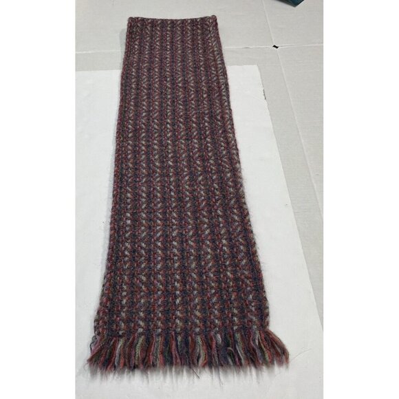 John Branigan Weavers Wool Scarf Connemara Multicolor Knitted‎ Ireland Classic - Picture 1 of 6
